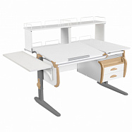 парта дэми сут-25-05д2 120 см раздельная с тумбой с приставкой и надстройками Дэми СУТ-25-05Д2
