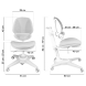 Комплект Anatomica Genius парта + кресло + надстройка + выдвижной ящик + подставка для книг белый/голубой с голубым креслом Funken